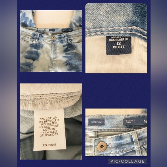 J Jill Denim - Cropped Tie Dyed Jeans - 12P - Picture 10 of 11